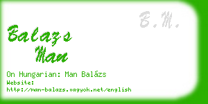 balazs man business card